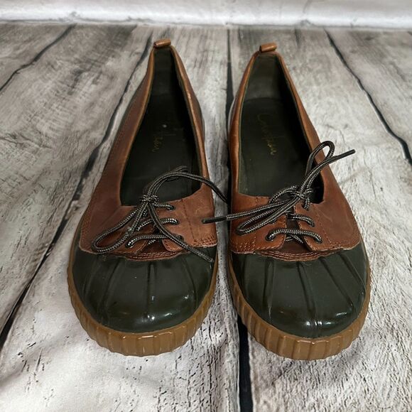 Cole Haan Nike Air Duck Toe Leather Slip On Shoes, Size 8, Pre-owned - Picture 1 of 7